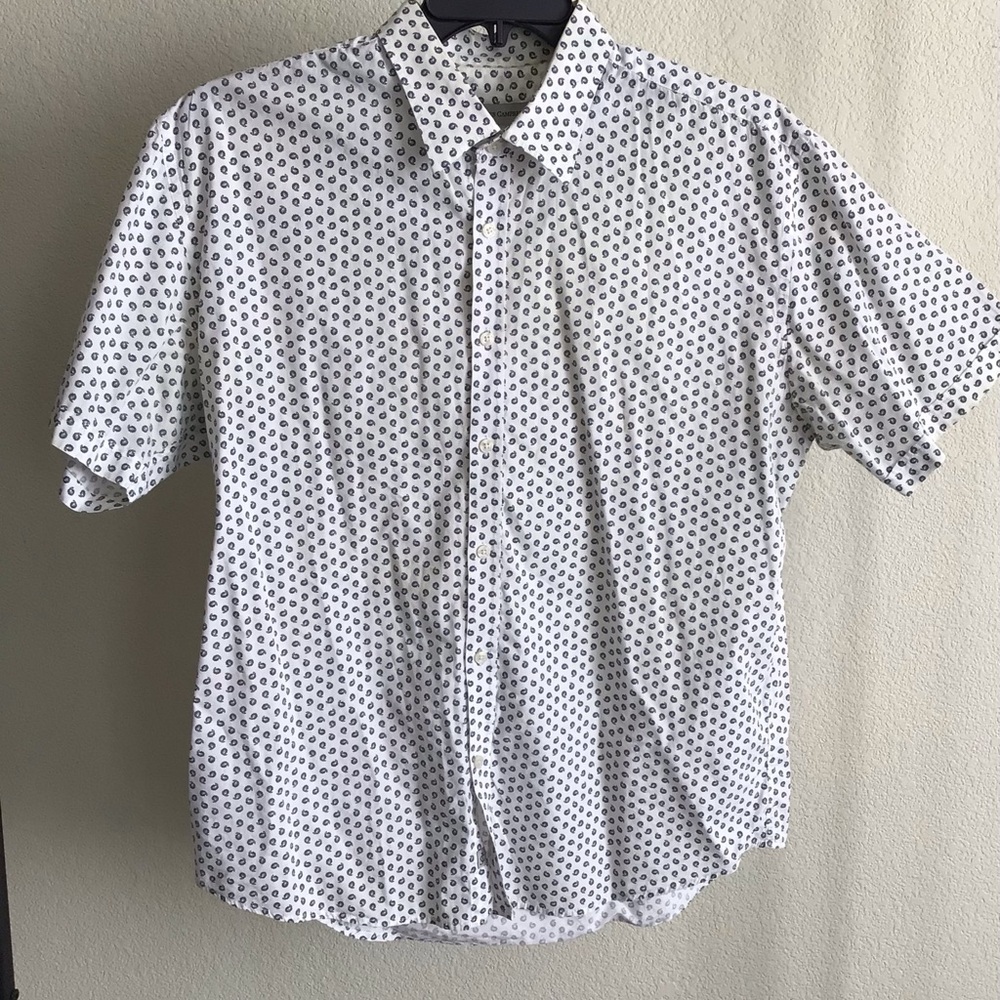 M008 James Campbell White and Black Patterned Shirt